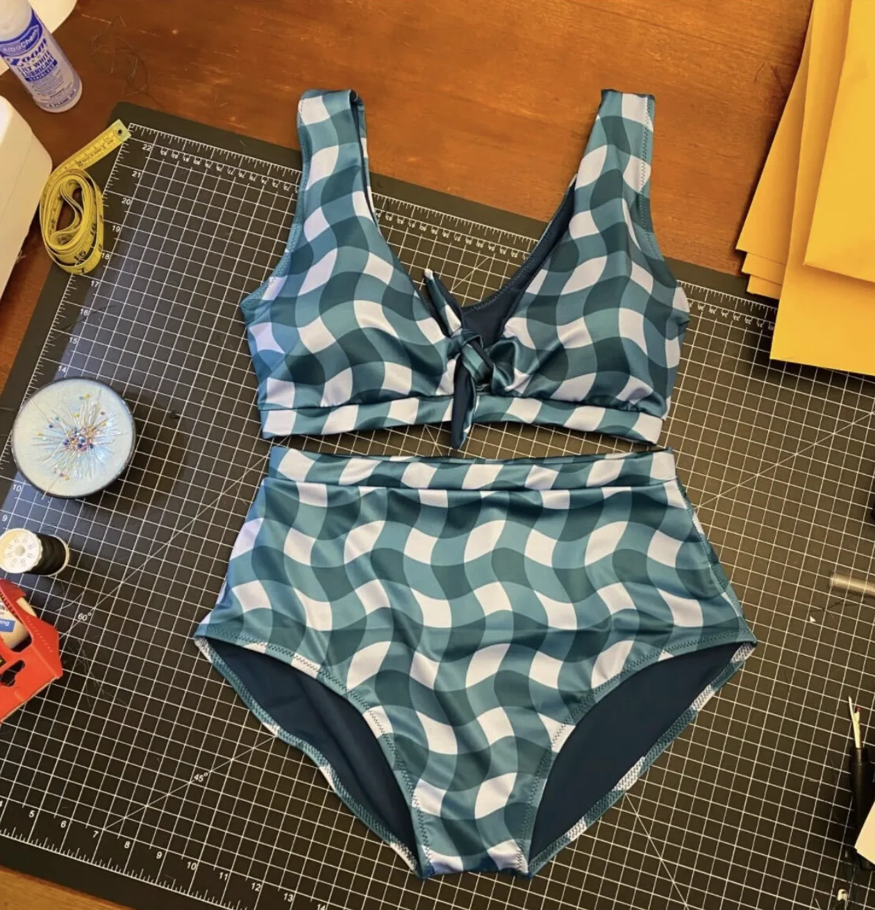 A bathing suit made by Mandi.