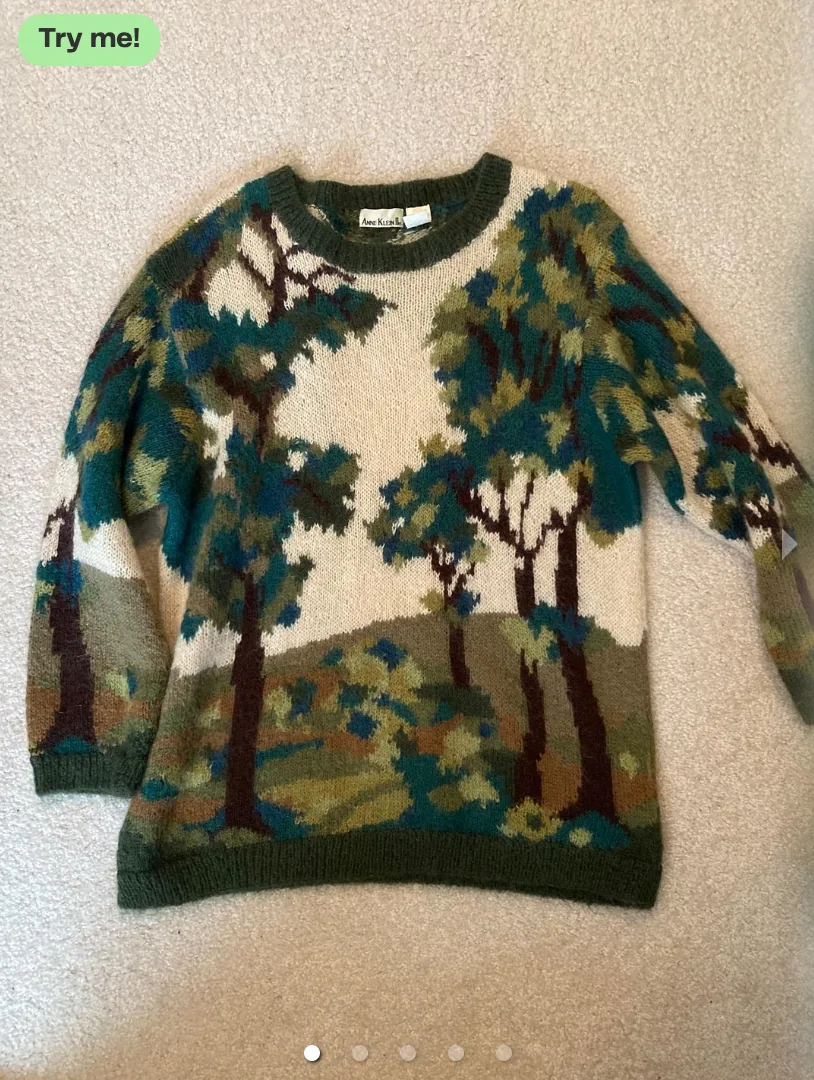Anne Klein Mohair Tree Sweater