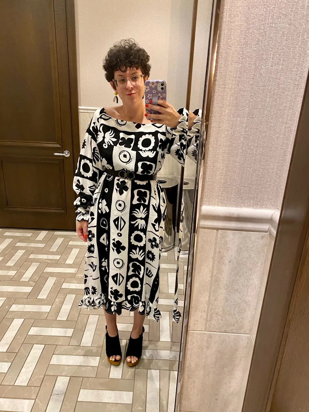 Molly wears a Sue-Ching Lascelles dress received in a trade from @megangreen.