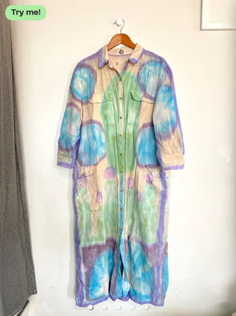 IQSF Upcycled Linen/Cotton Dress